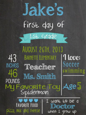 ... Signs, First Day Of School Pictures, Baby'S First Year Scrapbook