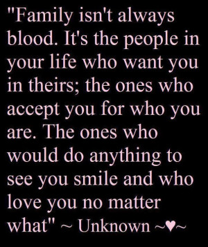 ... 04, 2012 Topic Views : 17984 Post subject: Family isn't always blood