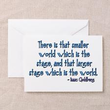 Theatre Quotation-Isaac Goldberg Greeting Cards (P for