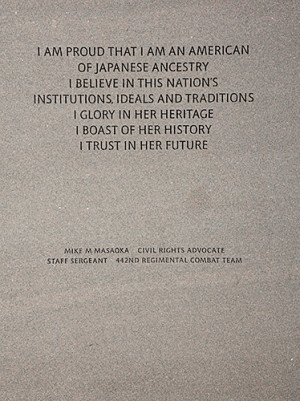 Masoka Quote - Japanese American Memorial to Patriotism During World ...