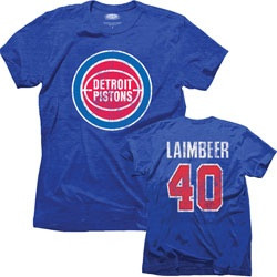 Bill Laimbeer Detroit Pistons Majestic Threads Tri-Blend Hardwood ...