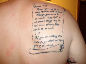More Information on Bible Verse Tattoo Designs