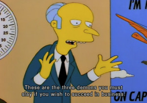 Simpsons – Mr Burns business tips