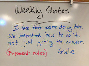 Student Engagement Quotes Quotes of the week board.