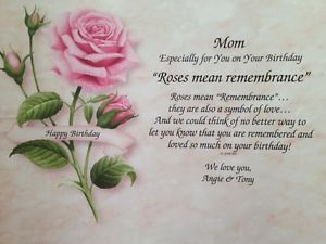 Happy Birthday Gift for Mom Mother Grandma or Grandmother Personalized