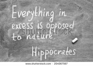 Famous Hippocrates quote interpretation handwritten on a blackboard ...