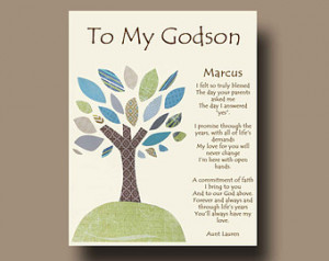 Gift for Godson - Per sonalized gift for Godson - Gift from Godmother ...