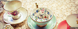 Pretty Vintage Tea Cups Facebook Covers