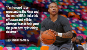 Isaiah Thomas serves as NBA Ambassador to India