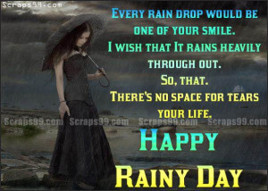 Happy rainy day from gothic girl
