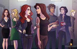 ... Katy (Lux), Daemon (Lux), Dimitri Belikov (Vampire Academy), and Jace