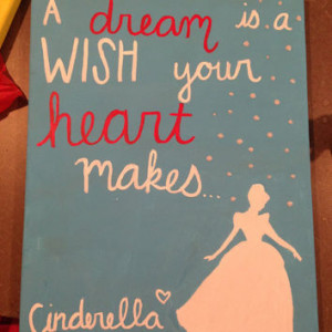 Cinderella Dream Quote painting