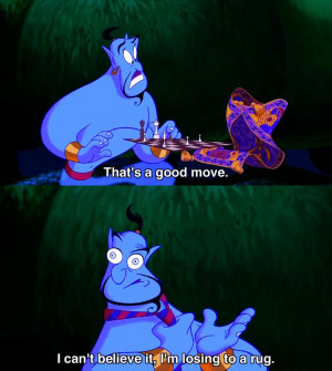 Disney's version of Aladdin the all powerful Dijin is portrayed as a ...