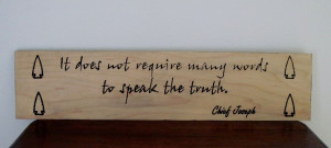 Handmade Wood Carved Sign Native American Indian Chief Joseph Quote ...