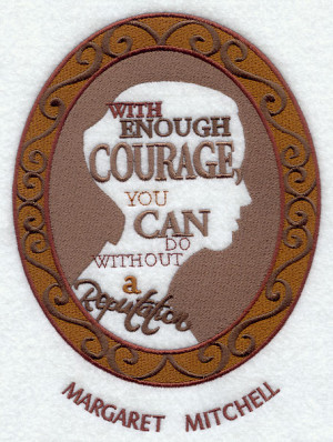 Margaret Mitchell's famous words are stylishly arranged in this ...