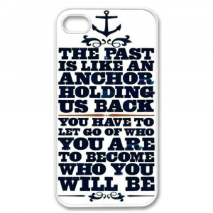 For Apple iPhone 4 4G 4S Anchor Naval Quote Design WHITE Sides Slim ...