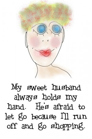 Note Card Shopping Holding Hands Wife Husband Fun Humor by Pegalee, $3 ...