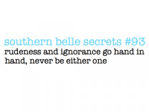 ... notes Permalink ∞ Tags: southern belle secrets rudeness ignorance