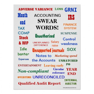 ACCOUNTING SWEAR WORDS ! POSTERS