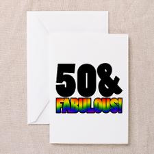 Fabulous Gay 50th Birthday Greeting Card for