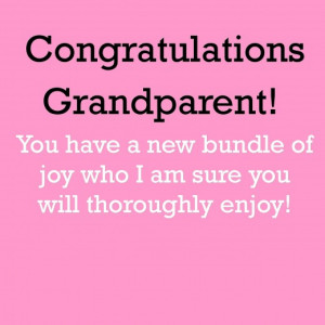Congratulations Graphic for New Grandparents