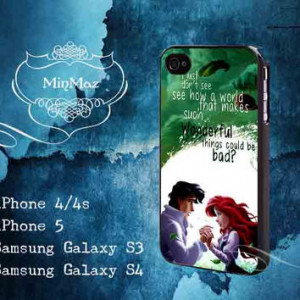 Ariel the Little Mermaid Quotes Design for iPhone 4, iPhone 4S, iPhone ...