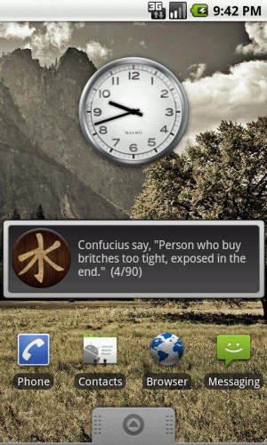 Confucius Say Quote Widget - screenshot