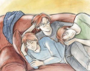 Fred and George Weasley Percy and the twins