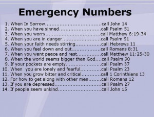 emergency numbers
