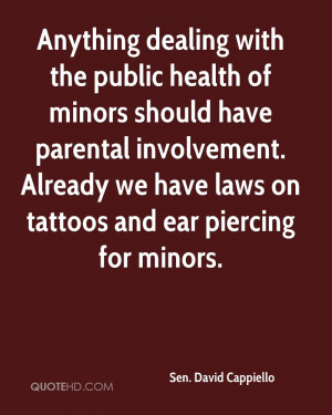 Anything dealing with the public health of minors should have parental ...