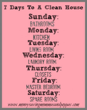 Days To A Clean House and how to KEEP IT. I have a small enough ...