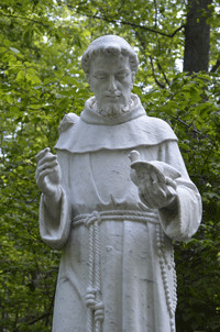 St. Francis of Assisi, patron saint of animals and ecology.