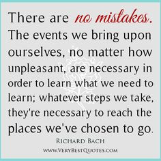 mistake quotes, Richard Bach Quotes, personal growth quotes More