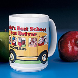 -Oz. Ceramic School Bus Driver Mugs are dishwasher and microwave safe ...