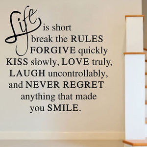 Life-Is-Short-Love-Quote-Wall-Sticker-Art-Vinyl-Decal-Home-Room-Decor ...