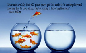 Introvert quote from Donald Miller.