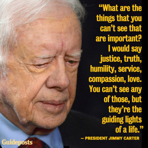 Photo of President Jimmy Carter, with Life quote