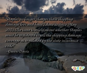 Staples no longer charges these shipping damage