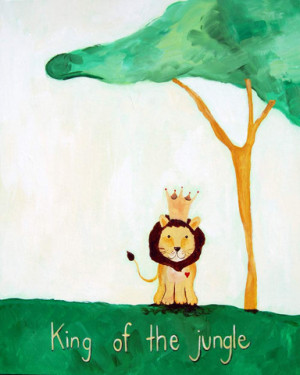 King of the Jungle - Baby Nursery Quote Art - Bunny Wall Decor for ...