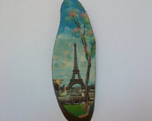 ... Of Paris - Vintage Wall Hanging Plaque - Paris Eiffel Tower Painting