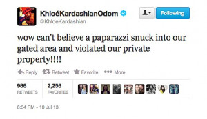 ... Kardashian is not happy with the paparazzi this week, and rightly so