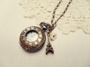 necklace, paris, vintage, watch