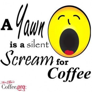 Funny Coffee #Quote | A Yawn is a silent Scream for #Coffee