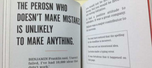 The Perosn Who Doesn’t Make Mistakes is Unlikely Make Anything