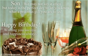 birthday message to make your son feel special.