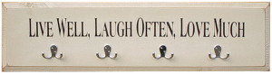 Wall Mount Coat Rack with Quotes - 9x36