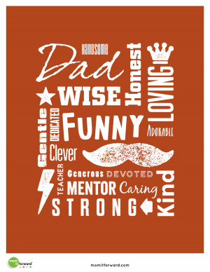 day word art printable download the orange father s day printable here