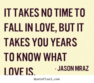 Design picture quotes about love - It takes no time to fall in love ...