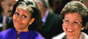 Valerie Jarrett and Michelle Obama