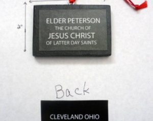 CUSTOM MADE LDS Missionary Christm as ornament with Mission badge on ...